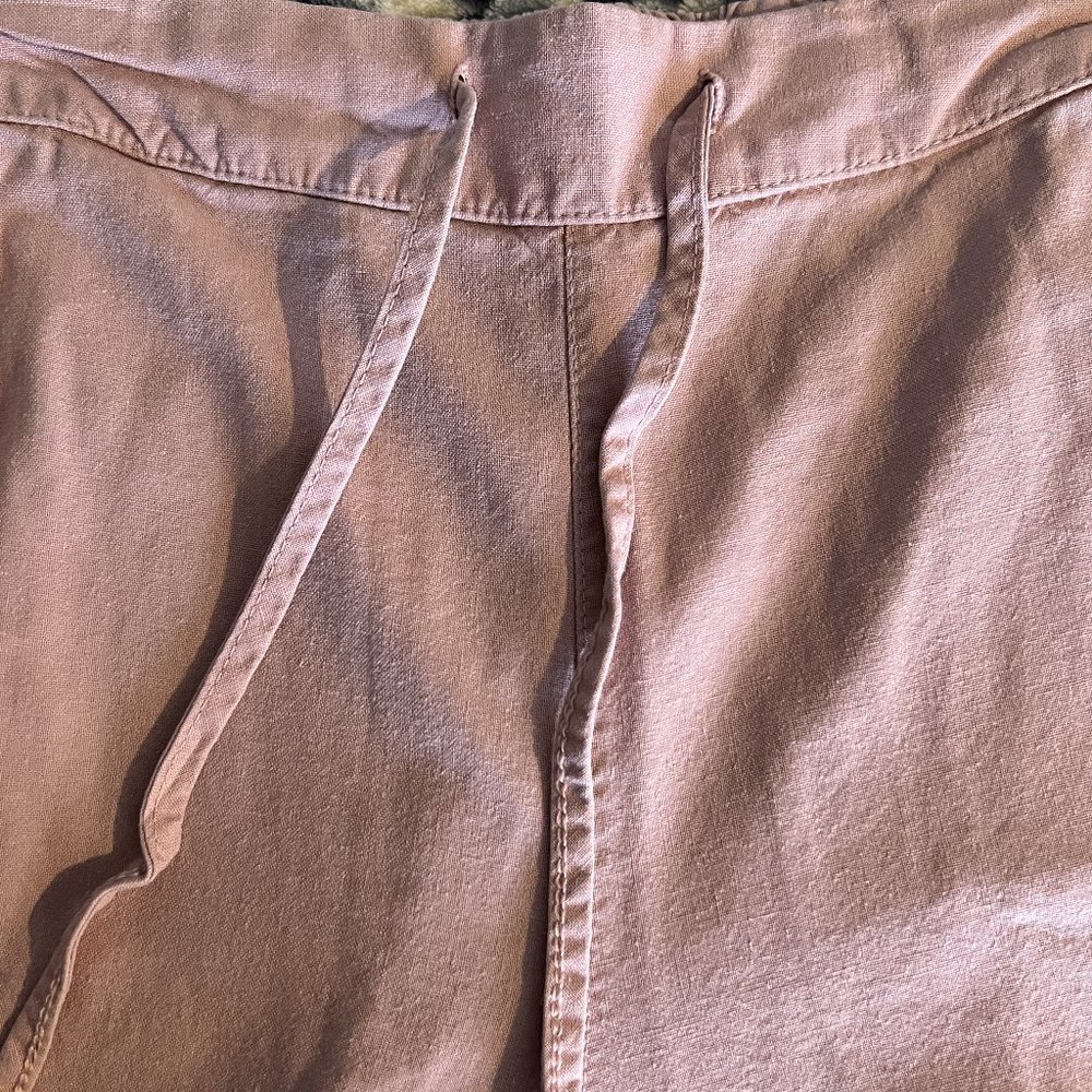 Amazon pink gathered waist chinos XS